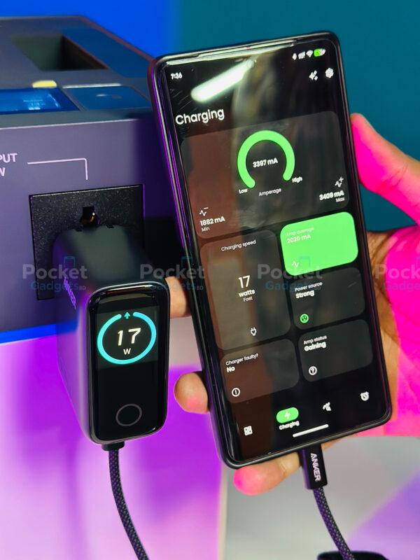 IMG_5976 (1) Anker 100W Smart Display Fast Charger Lite (B121B) – Chinese Version