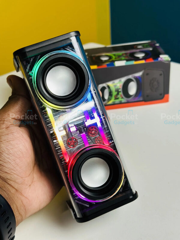 A88, A88 Bluetooth Speaker, 10W Bluetooth Speaker, Transparent Bluetooth Speaker, Dual Bluetooth Speaker, Wireless Speaker, Portable Bluetooth Speaker, Rechargeable Speaker, Stereo Speaker, LED Bluetooth Speaker