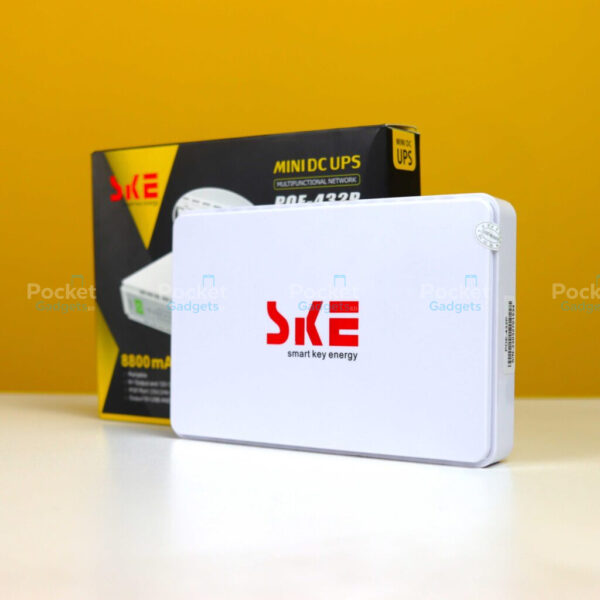 SKE POE 432P Mini DC UPS 25Watt 5v 9v 12v & PoE support 15/24v – 10400MAH