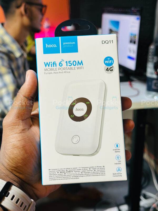Hoco DQ11, Hoco Pocket Router, 4G Pocket Router, WiFi 6 Router, Portable WiFi Router, Mobile WiFi Router, Wireless Internet Router, Travel WiFi Router, High Speed Router, Compact WiFi Router