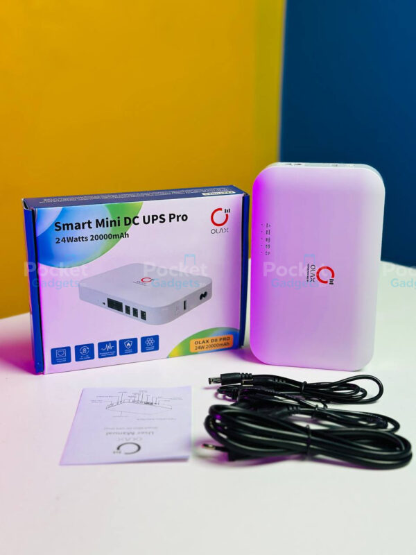 OLAX POE D8 Pro, OLAX Smart UPS, DC Router UPS, 5V 9V 12V UPS, PoE UPS, 20000mAh UPS, 24W Portable UPS, Router Power Backup, Mini DC UPS, Portable Power Backup Device