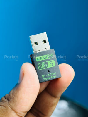 GearUp 600Mbps Dual Band WiFi + Bluetooth Adapter pocket gadgets bd GearUP 600Mbps Dual Band WiFi + Bluetooth Adapter For Windows PC/Laptop- (Driver Free Version, WiFi Hotspot Supported, 2.4GHz + 5GHz)