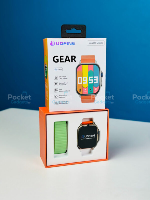 Udfine Watch Gear Smartwatch – Black,Blue,Orange Color.