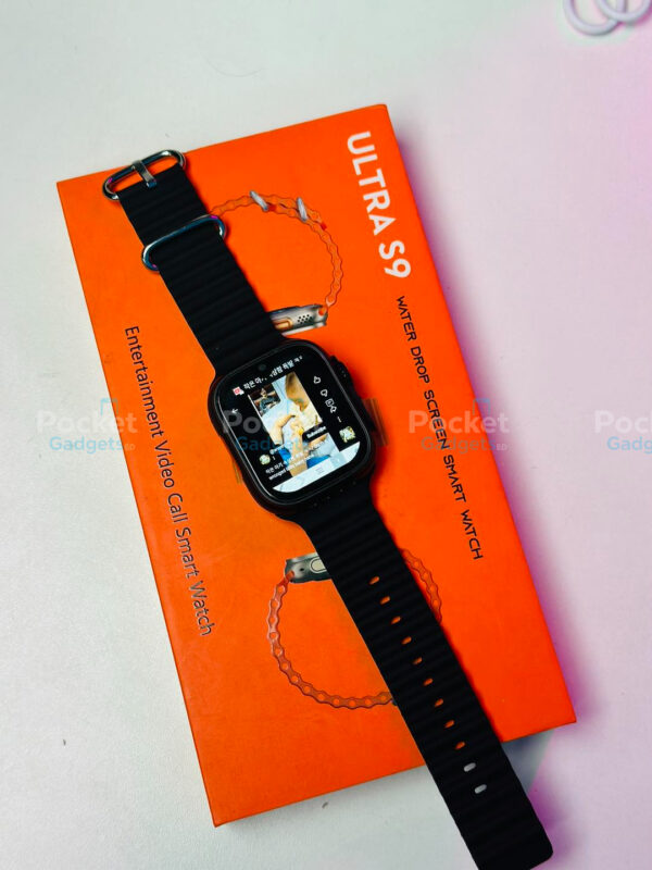 Ultra S9 Android 4g Smartwatch With Dual Camera 1GB/16GB – (Body Color-Golden with double Straps)