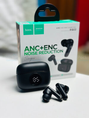 Hoco EQ22, Hoco EQ22 Price in BD, Hoco ANC Earbuds Bangladesh, Hoco EQ22 Review, Best Noise Reduction Earbuds BD, Hoco TWS with ENC, Budget ANC Earbuds Bangladesh, Hoco EQ22 Bluetooth 5.3, Pocket Gadgets BD, Original Hoco Accessories BD.