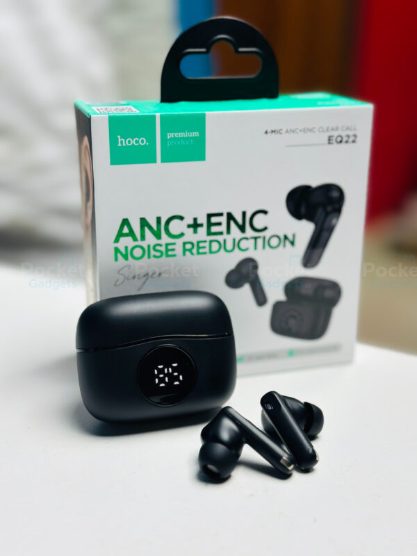 Hoco EQ22 ANC+ENC Noise Reduction BT Earbuds Hoco EQ22, Hoco EQ22 Price in BD, Hoco ANC Earbuds Bangladesh, Hoco EQ22 Review, Best Noise Reduction Earbuds BD, Hoco TWS with ENC, Budget ANC Earbuds Bangladesh, Hoco EQ22 Bluetooth 5.3, Pocket Gadgets BD, Original Hoco Accessories BD.
