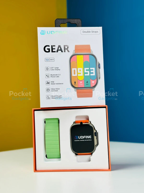 Udfine Watch Gear Smartwatch – Black,Blue,Orange Color.