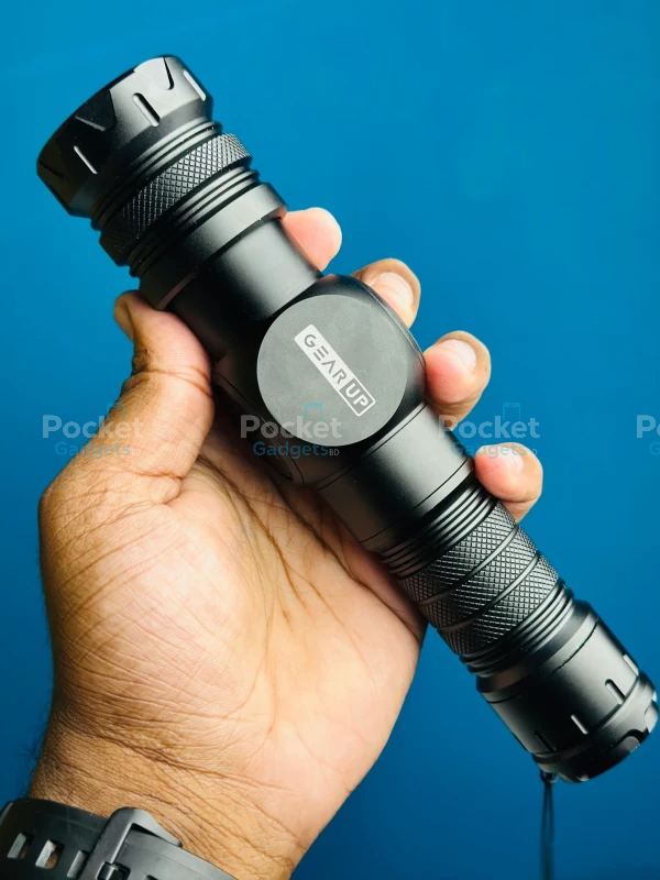 GearUP K60 Rechargeable Flashlight 10W COB + LED Torchlight GearUP K60, GearUP K60 Flashlight Price in BD, Rechargeable LED Torchlight Bangladesh, 10W COB Flashlight, GearUP K60 LED Torch, Multi-functional Rechargeable Flashlight, Best Torchlight for Camping BD, GearUP K60 Review, Portable Flashlight with COB Light, Pocket Gadget BD
