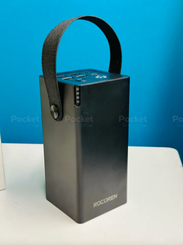Rocoren 50,000mAh 22.5W Power Bank With Fast Charging 6 Ports USB + Type-C Powerbank With Flashlight