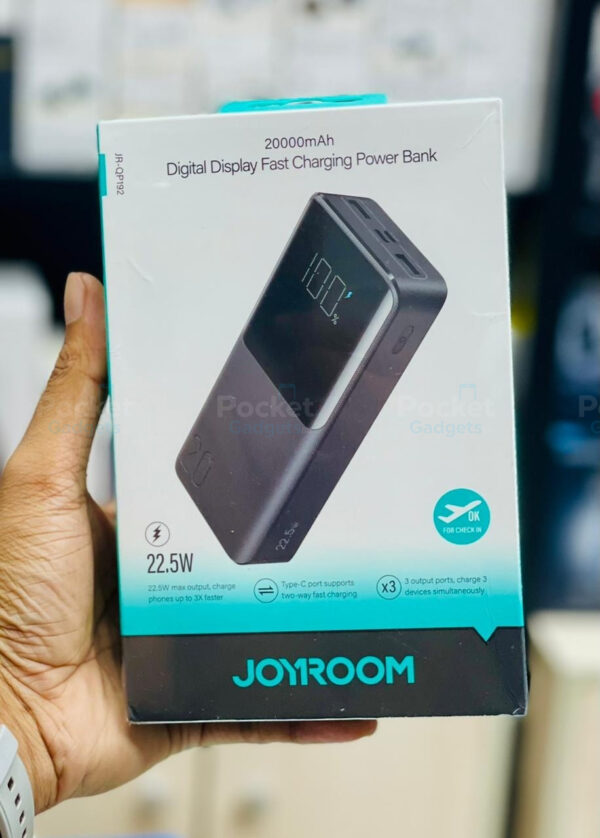 Joyroom JR-QP192, Joyroom 20000mAh Power Bank, Joyroom 22.5W Fast Charging Power Bank, Joyroom JR-QP192 Price in BD, Best 20000mAh Power Bank Bangladesh, Joyroom Power Bank Review, 22.5W PD Fast Charger Power Bank, Original Joyroom Accessories BD, Pocket Gadget BD, Fast Charging Power Bank 2026