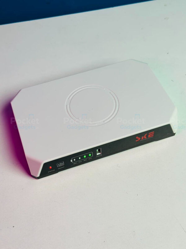 SKE POE-36E-LFP 20,000mAh Mini DC UPS – 36W High Power Backup with LiFePO4 Battery (5V/9V/12V 3A)