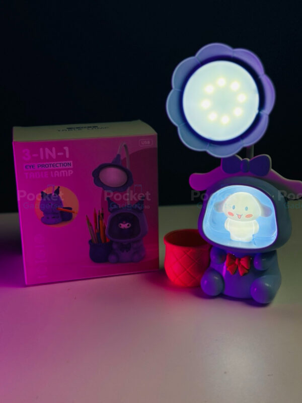 3 in 1 Rechargeable Table Lamp with Storage Cup & Sharpener for Kids