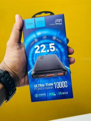 HOCO J101 10,000mAh 22.5W Power Bank – Black Color